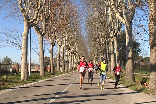 Il percorso della mezza maratona nazionale ASPA di dicembre continua verso Rivotorto di Assisi